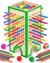 Montessori Board Game for Kids 3-6, Wooden Educational Toy for Boys Girls