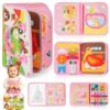 Montessori Busy Book for Toddlers 1-3 Years, Gift for 2 Year Old Girls