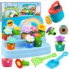 Montessori Flower Garden Building Toys for Toddlers, Kids Gardening Set