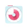 mooas Analog Focus Silent Visual Timer, Countdown, 60-Min Max (Pink)