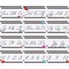 Mooliwe 24 Pcs Cursive Alphabet Classroom Wall Line, Composition Notebook