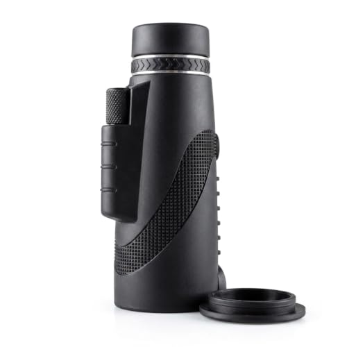 MoonScope 10x Monocular Telescope for Smartphone – Compact HD Waterproof Pocket Monocular with BAK4 Prism & Focus Ring – Portable Scope for Bird Watching, Hiking, Camping, Concerts, Wildlife & Travel