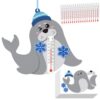 Mootycapa 18 Sets Winter Seal Crafts with Glass Thermometers Bulk