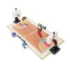 MOOXI Basketball Court Player Building Block Set,Includes Basketball baseplate, 2 Basketball Hoops, 2 Ball launchers, 2 basketballs,8 Audience Seats,Gift for Boys and Girls.