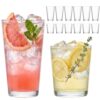 Moretoes Everyday Drinking Glasses Set of 12,Glass Cups Set