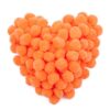 MORFEN 150 Pieces Pom Poms, 1 Inch Orange Craft Pom Poms, Fuzzy Pompom Puff Balls, Small Pom Pom Balls for Party Home Decorations, DIY Arts, Crafts Projects for Family