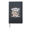 Morkie Crew Cute Cartoon for Dog Moms Dads Owners Pet Morkie Hardcover Journal, Black
