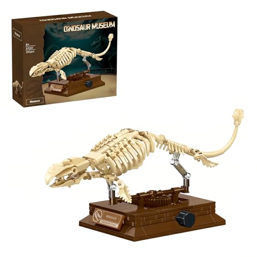 Mosasaurus Dinosaur Fossil Building Set, 191Pcs Movable Mosasaur Skeleton Model Kit with Museum Display Stand, Educational Prehistoric Marine Reptile Toy for Kids 8+, Gift for Dinosaur Enthusiasts