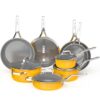 Mosiech 20-Piece Non-Stick Ceramic Cookware, 8 pots,Stay-Cool Handles