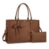 MOSISO Laptop Tote Bag for Women, 17.3 inch Tote Bag with Cup Holder