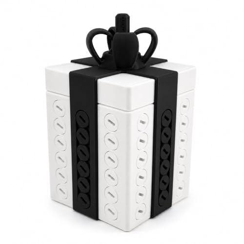 Most Annoying Gift Box, 30-Minute Prank Puzzle with Hidden Compartment for Cash, Gift Cards, Notes and Small Surprises, Reusable Gag Present for Birthdays, Christmas, White Elephant and Secret Santa