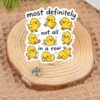 Most Definitely Not All in A Row Badge Reel, Retractable ID Holder