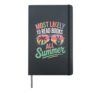 Most Likely to Read Books All Summer Break Beach readers Hardcover Journal, Black