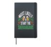 Most Likely To Start The Shenanigans St Patricks Day Hardcover Journal, Black