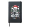 Most Likely To Take Too Many Pictures Christmas Hardcover Journal, Black