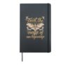 Moth Inspirational Motivational Quote Trust The Magic Hardcover Journal, Black