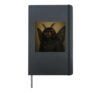 Mothman with a Bob Haircut Meme Silly Funny Cryptid Graphic Hardcover Journal, Black