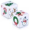 Motionchic 2 Pcs Mahjong Dice 25mm Acrylic Square Dice for Mahjong with Rounded Edges Portable Mah Jong Gifts Accessories for Family Nights Party Supplies Table Games Board Games (Joyous)