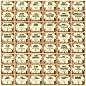 Motipuns 48 Pcs Halloween Costume Contest Award Certificates 8.5'' x 11'' Halloween Party Winner Recognition Certificates for Kids Adults Contest Scariest Holiday Parties Prize Ceremony Costume