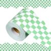 Motiskyy 65 Feet Back to School Gingham Bulletin Board Border Sage Green Scalloped Plaid Chalkboard Border Trim Boho Checkered Classroom Decor Teacher Supplies for Classroom Office Home Decor