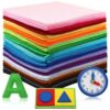 Moukeren 120 Pcs 12 X 12 Inch Felt Sheets, 20 Colors