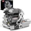 Mould King 10201 W16 Engine Model Kit, MOC Bug Supercar Engine Model with Battery and Motor, Collectable 16-Cylinder Car Engine Transmission, Shiftable Gear Operation for Adults (2024+ PCS)