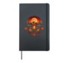 Mountain Moon Drummer Music Nature Forest Man Woman Hardcover Journal, Black