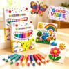 MOVVIYE Popcorn Pens, Popcorn Pens Puffy, 3D Relief Art Pen (24PC)