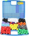 MOWFXUA 296-Piece Ball and Stick Chemistry Molecular Model Kit Inorganic Crystal & Atom Set for STEM Experiments Teaching Demonstration