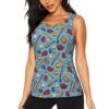 Moxquju Womens Loose Fit Workout Tank Top-Baseball Sport (3) Black