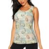 Moxquju Womens Loose Fit Workout Tank Top-Easter Day (5) Black