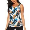 Moxquju Womens Loose Fit Workout Tank Top-Hockey Players Black