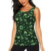 Moxquju Womens Loose Fit Workout Tank Top-St. Patrick's Day (1) Black