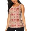 Moxquju Womens Loose Fit Workout Tank Top-Valentine's Day (6) Black