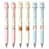 MOZXIRZ 6 Pcs Cute Retractable Pens Cat Gel Pens 0.5mm Black Ink Smooth Writing Pen Cartoon Kawaii Pen for Women Girls Boys Men Office School Supplies