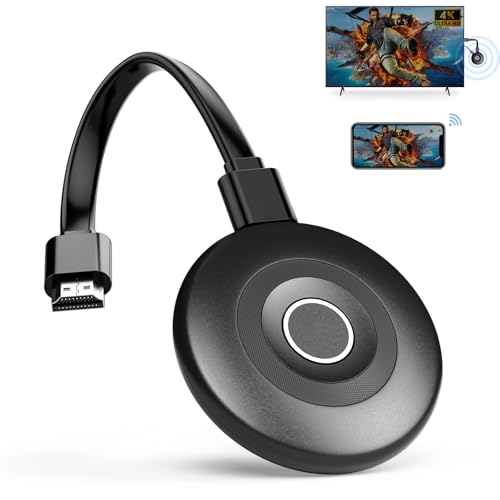 MpioLife True 4K Wireless Display Adapter, Plug & Play, HDMI Dongle 5G+2.4G Wireless Screen Mirroring Cast from Smartphone Tablet Laptop PC to HDTV/Monitor/Projector, Support AirPlay DLNA Miracast
