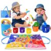 MPQMPQ Montessori Fishing Game Toys for Toddlers 1 2 3 Years Old - 40PCS