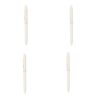 Mrexivo Gel Ink Pens Set, 4 Pack Quick Dry Retractable Pens (White,4pc)