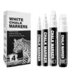 Mrexivo Liquid Chalk Pens for Glass, Whiteboard, Window, Erasable & Dust-Free, (Pack of 4)