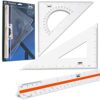 Mr. Pen Architectural Triangular Ruler Set with 12 Inch Triangular Scale