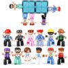 Mruikeny 12PCS Large Magnetic People Figures for Kids Compatible with Lego