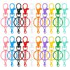 MSHHDK 20Pcs Swivel Snap Hook with Key Ring Metal Lobster Claw Clasp