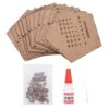 Mtlavishness 2020 Unique DIY Wood Calendar Geometric Three Dimensional Desk Calendar Ornament(Brown) (Brown)