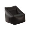 Multicolor Leather Bean Bag Chair with Armrests - Portable Sofa for Home & Office - Slish, table, and Versatile Seating Solut (Black)