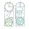 Multifunction Drawing Ruler - Clear Geometric Template Tool for Kids & Stud