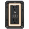 Multi Plug Wall Outlet Surge Protector with 6-Outlet & 4 USB Ports(2USB-C)