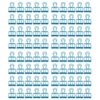 MUNEFE 19Mm 80 Pcs Metal Binders Clips, Strong Binders Clips, Metal (Blue)