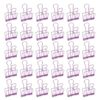 MUNEFE 30Pcs Wire Binders Clips, Hollow Binders Clips, Metal Material (Purple)