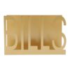 MUNEFE Desktop Metal Mail Holder, Cutout Letter Holder, Iron (Gold)