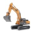 MUPOA Excavator Toy, Excavator Toy with Bucket Construction Truck, Pretend Play Construction Vehicle for Toddlers, Sand Box Beach Outdoor Play, Gift for Kids.(Dark Yellow)